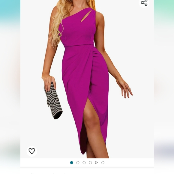 PrettyGarden Dresses & Skirts - Sexy one shoulder bodycon formal dress with Cutout Ruched Slip Wrap size large